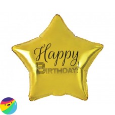 Folija balon - Happy Birthday Zlata Zvezda